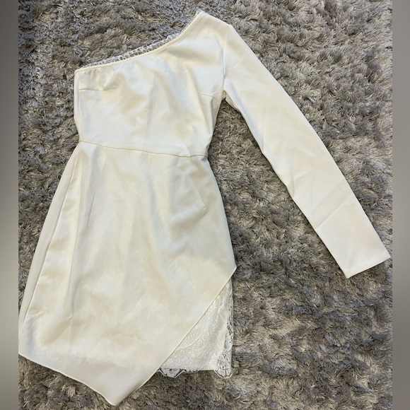 One Shoulder Lace Cocktail Dress - Picture 1 of 2